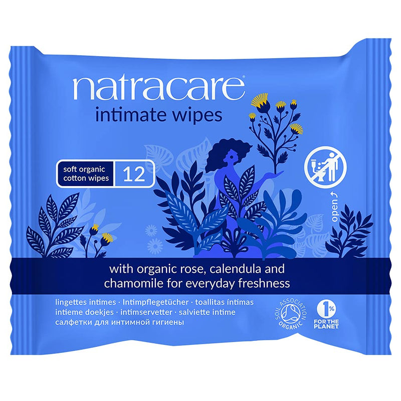 [Australia] - NATRACARE Wipes,Intimate,Cotton, 12 CT (Pack of 6) 