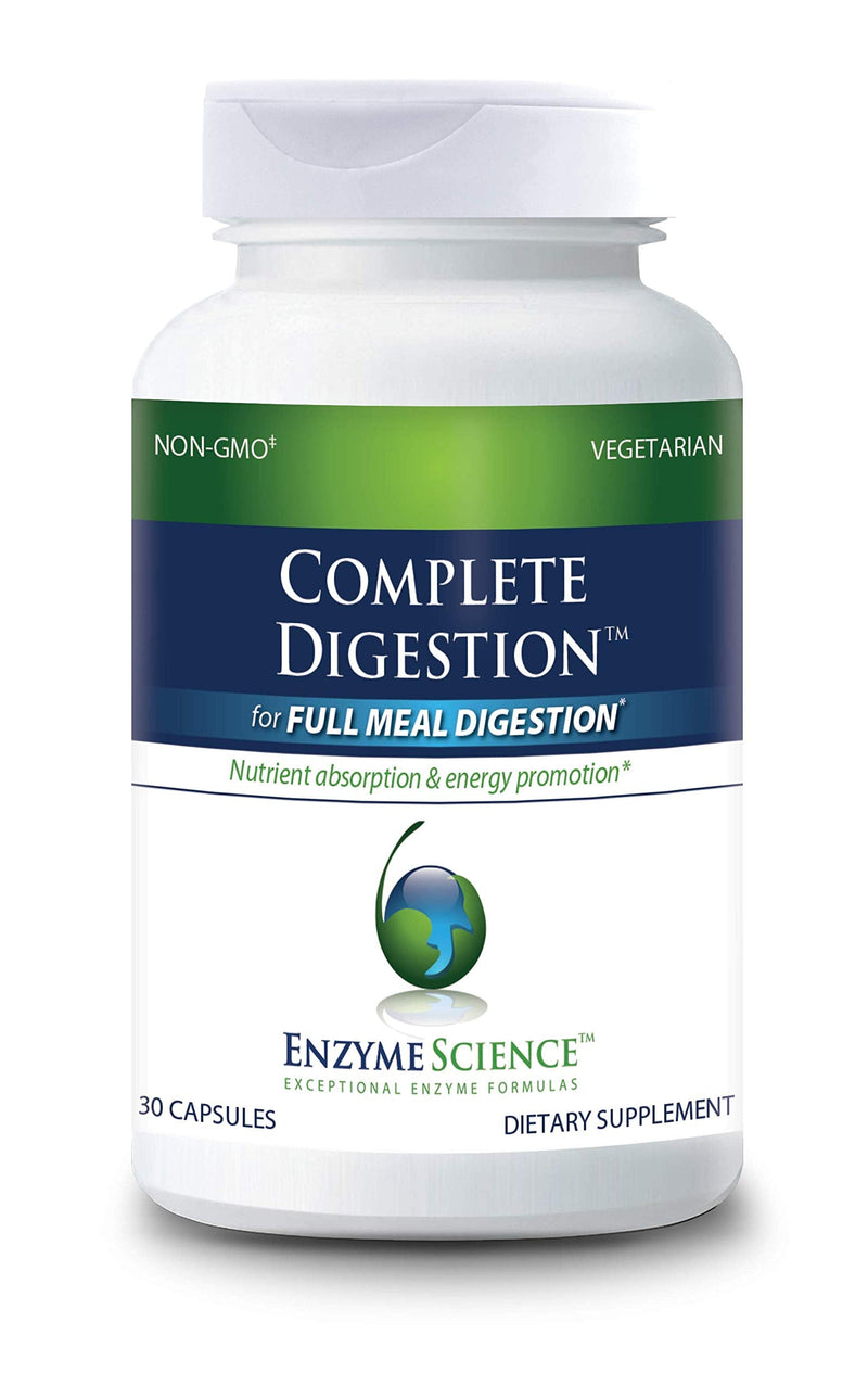 [Australia] - Enzyme Science™ Complete Digestion™, 30 Capsules –  Full Support for Digestive Health – for Occasional Gas, Bloating, and Indigestion – Probiotic for Men and Women – Digestive Enzyme Supplement 30 Count (Pack of 1) Frustration-Free Packaging 