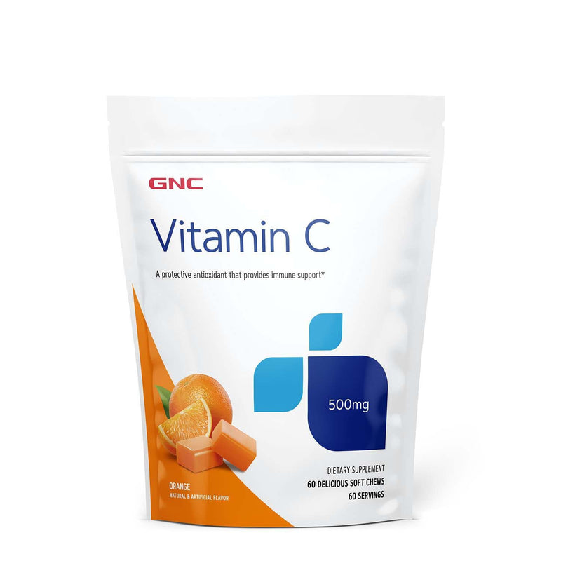 [Australia] - GNC Vitamin C Soft Chews 500mg - Orange - 60 Soft Chews 