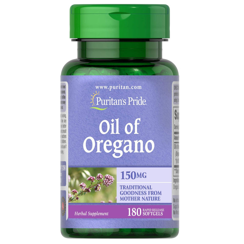 [Australia] - Oil of Oregano Extract by Puritan's Pride®, Contains Antioxidant Properties*, 150mg Equivalent, 180 Rapid Release Softgels 