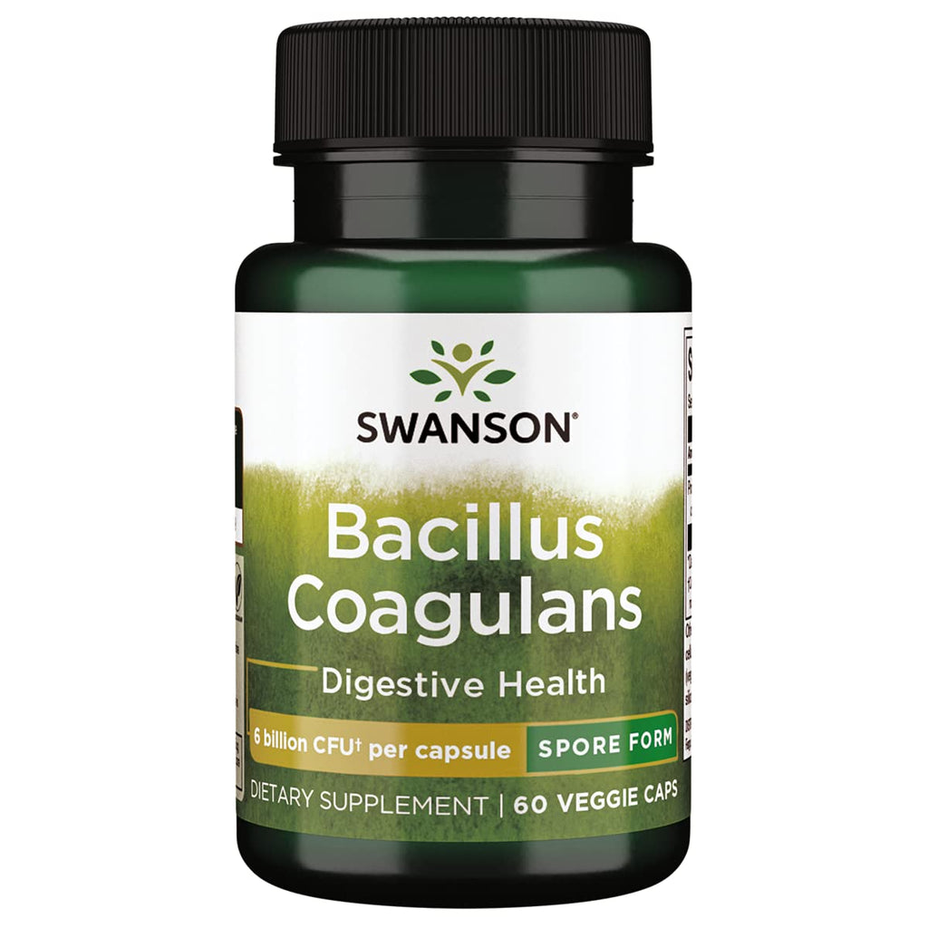 [Australia] - Swanson Bacillus Coagulans - Natural Probiotic Supplement Supporting Digestive Health w/ 6 Billion CFU - May Support GI & Overall Gut Health - (60 Veggie Capsules) 1 