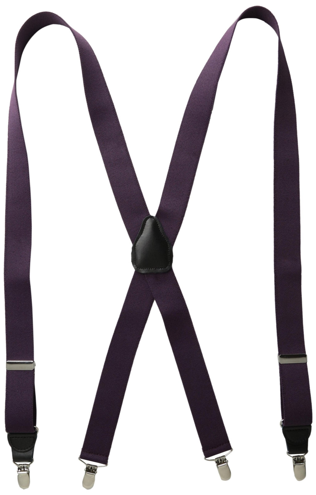 [Australia] - Status Men's Tall Plus Size Suspenders 11/4" Poly Elastic 54" Drop Clip One Size Purple 