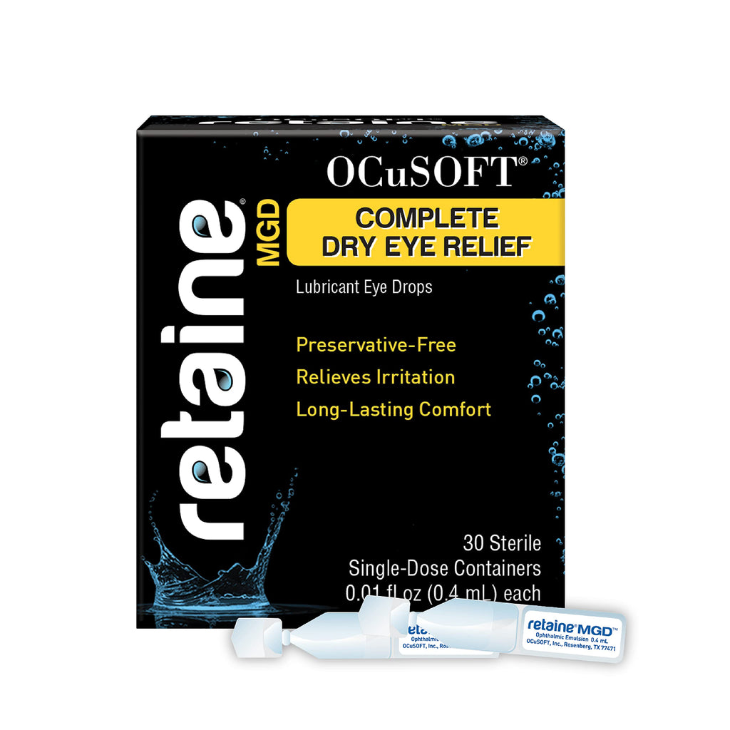 [Australia] - Ocusoft Retaine MGD Ophthalmic Emulsion, Milky White Solution, 30 count Single Use Containers, 0.01 Fluid Ounce 