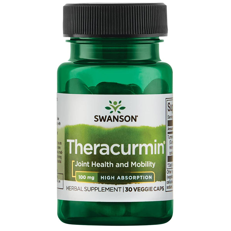 [Australia] - Swanson Theracurmin - Herbal Supplement Supporting Joint Health & Mobility - Natural Wellness Formula for High Absorption - (30 Capsules, 100mg Each) 