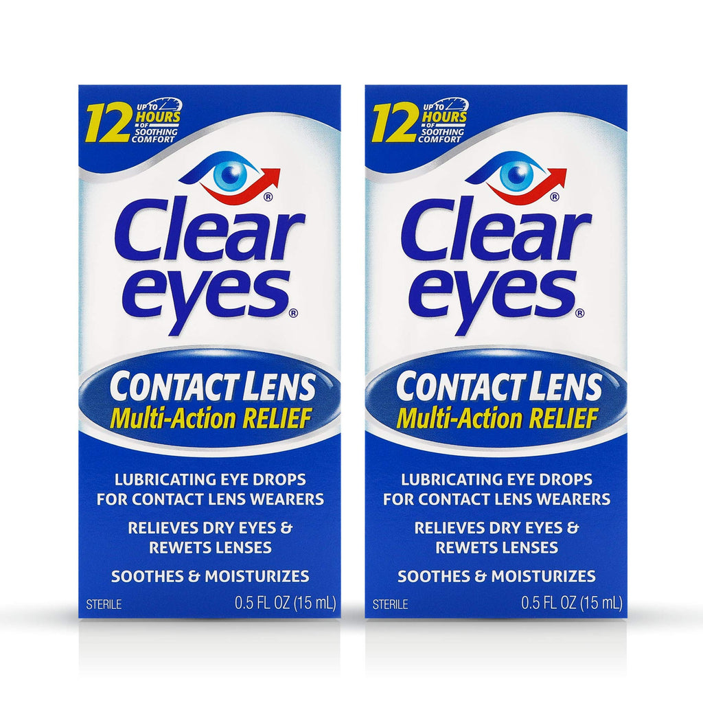 [Australia] - Clear Eyes Contact Lens Relief Eye Drops,0.5 Fl Oz (Pack of 2) 0.5 Fl Oz (Pack of 2) 