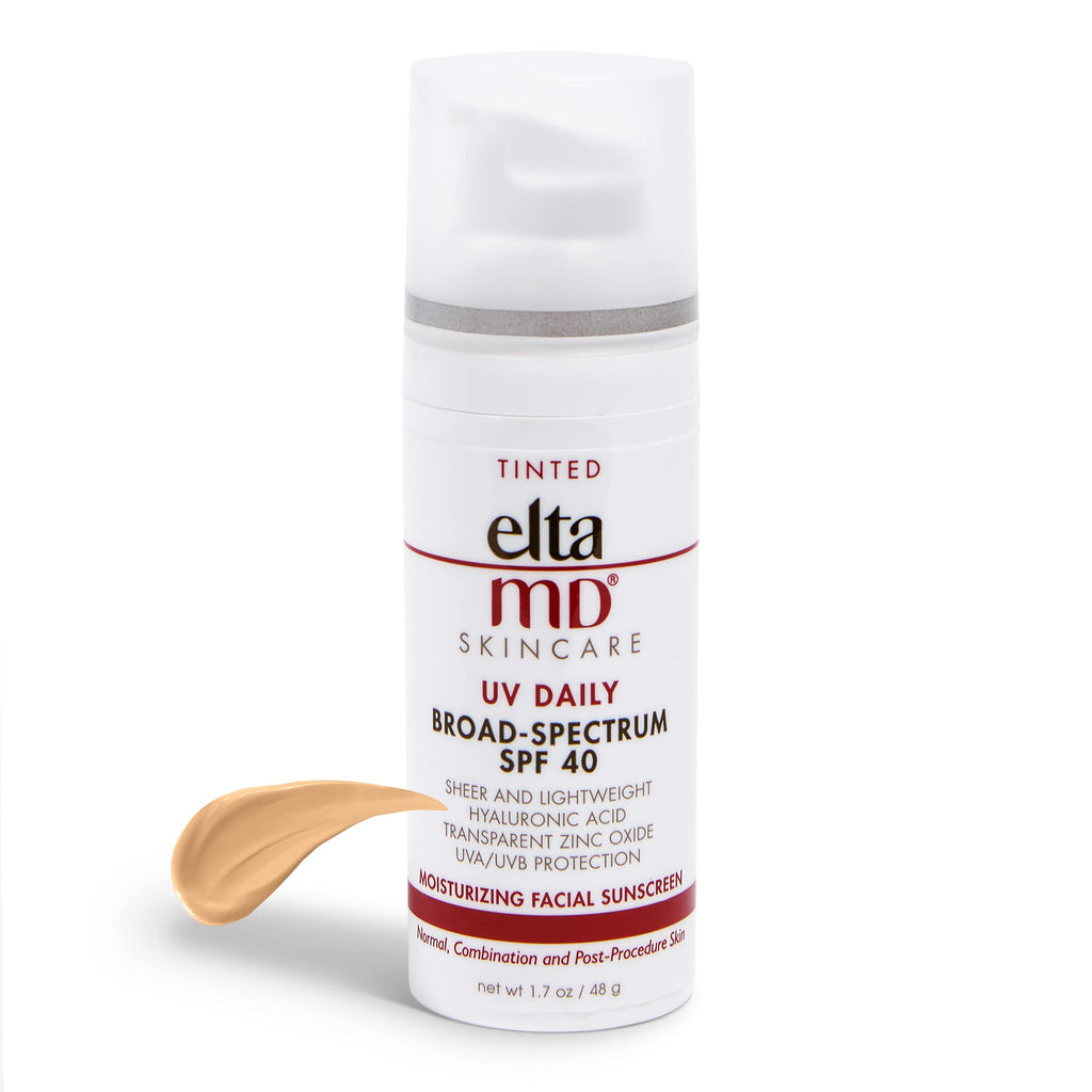 [Australia] - EltaMD UV Daily Moisturizer with SPF Tinted Face Sunscreen with Hyaluronic Acid, Broad Spectrum SPF 40 Face Sunscreen Moisturizer, Non greasy, Sheer Lotion, Mineral-Based Sun Protection, 1.7 oz 