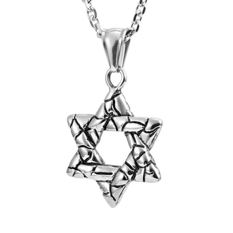 [Australia] - URBAN JEWELRY Powerful Star of David Shield Pendant Necklace 21" Chain (Gift Box) 