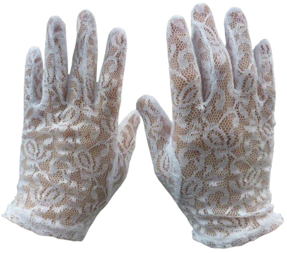 [Australia] - N'Ice Caps Girls Special Occasion Lace Gloves White 3-5 Years 