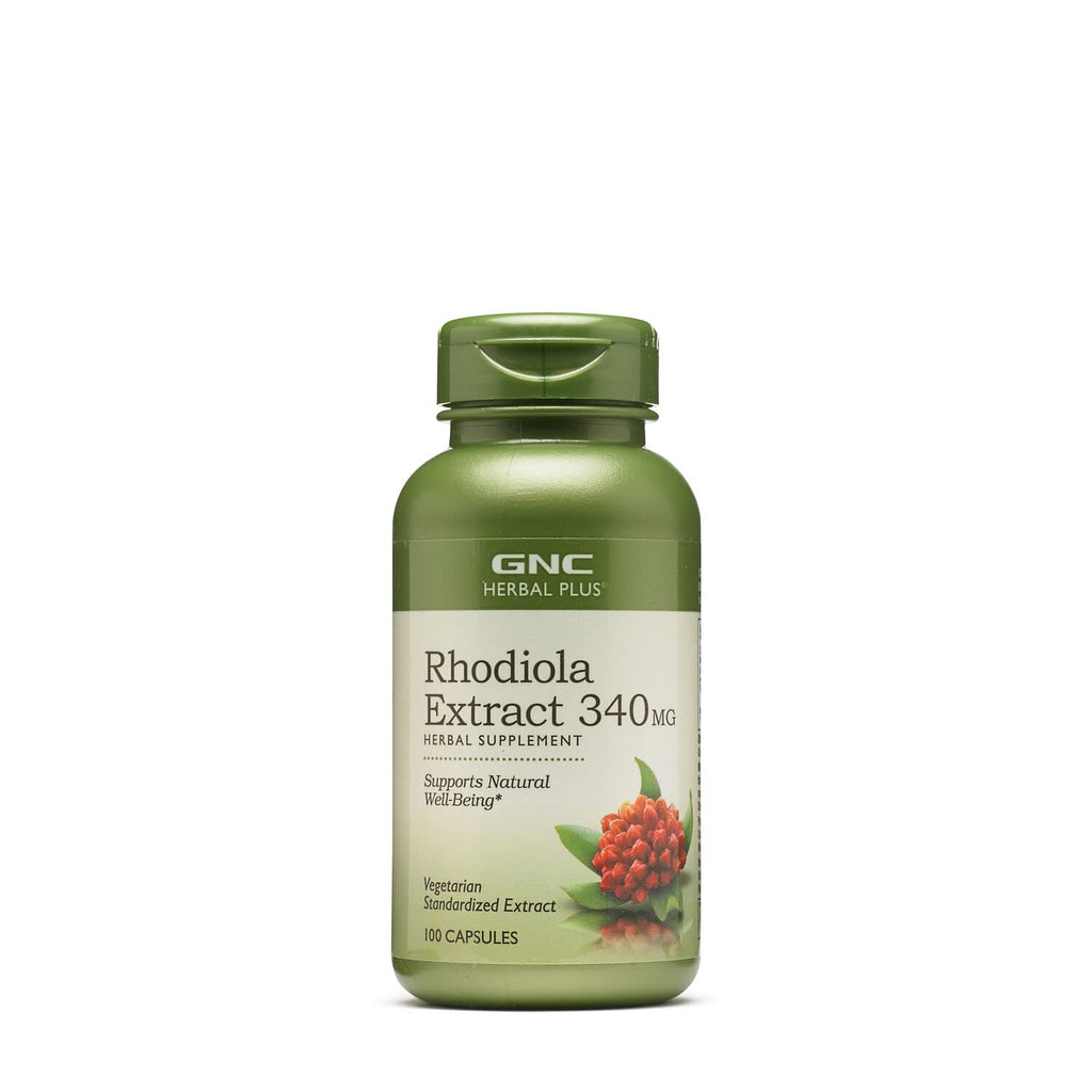 [Australia] - GNC Herbal Plus Rhodiola Extract 340mg, 100 Capsules, Supports Natural Well-Being 