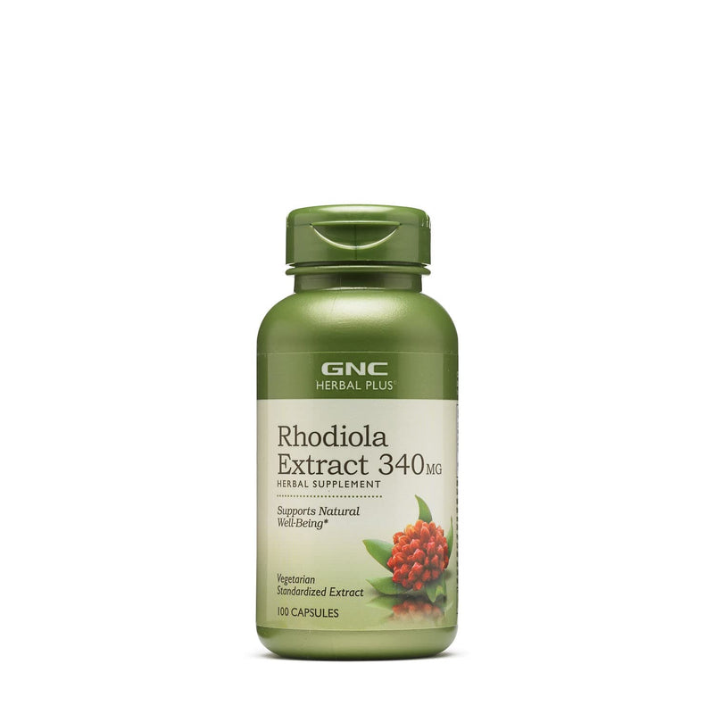 [Australia] - GNC Herbal Plus Rhodiola Extract 340mg, 100 Capsules, Supports Natural Well-Being 