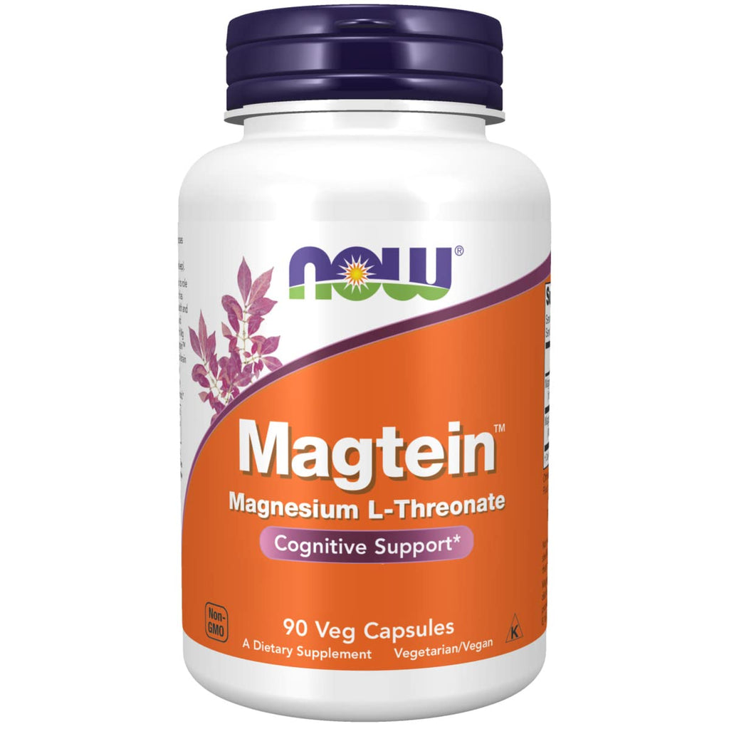 [Australia] - NOW Supplements, Magtein™ with patented form of Magnesium (Mg), Cognitive Support*, 90 Veg Capsules 