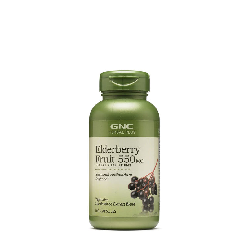 [Australia] - GNC Herbal Plus Elderberry Fruit 550mg, Capsules, 100 ea 100 Count (Pack of 1) 