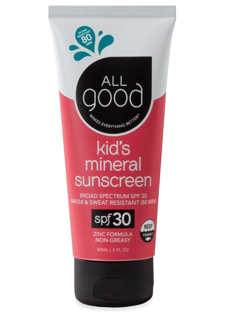 [Australia] - All Good Baby & Kids Sunscreen Lotion for Face & Body - UVA/UVB Broad Spectrum, SPF 30, Zinc Oxide, Coral Reef Friendly, Water Resistant - Zinc, Shea Butter, Coconut Oil, Aloe (3 oz) 3 Fl Oz (Pack of 1) 