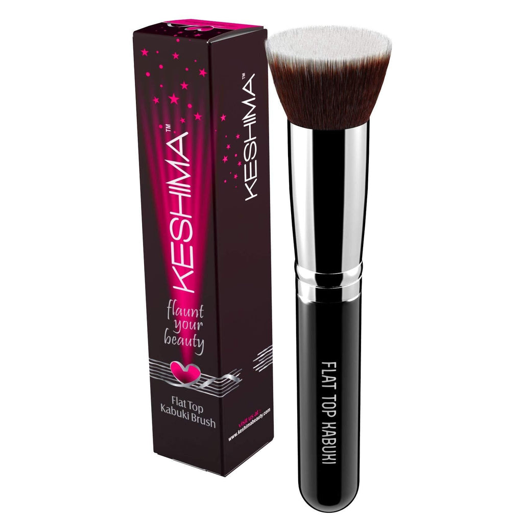 [Australia] - Flat Top Kabuki Foundation Brush By Keshima - Premium Makeup Brush for Liquid, Cream, and Powder - Buffing, Blending, and Face Brush Regular 