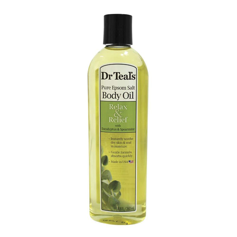 [Australia] - Dr Teal's Moisturizing Bath & Body Oil, Eucalyptus & Spearmint , 8.8 Fluid Ounce Eucalyptus Oil 