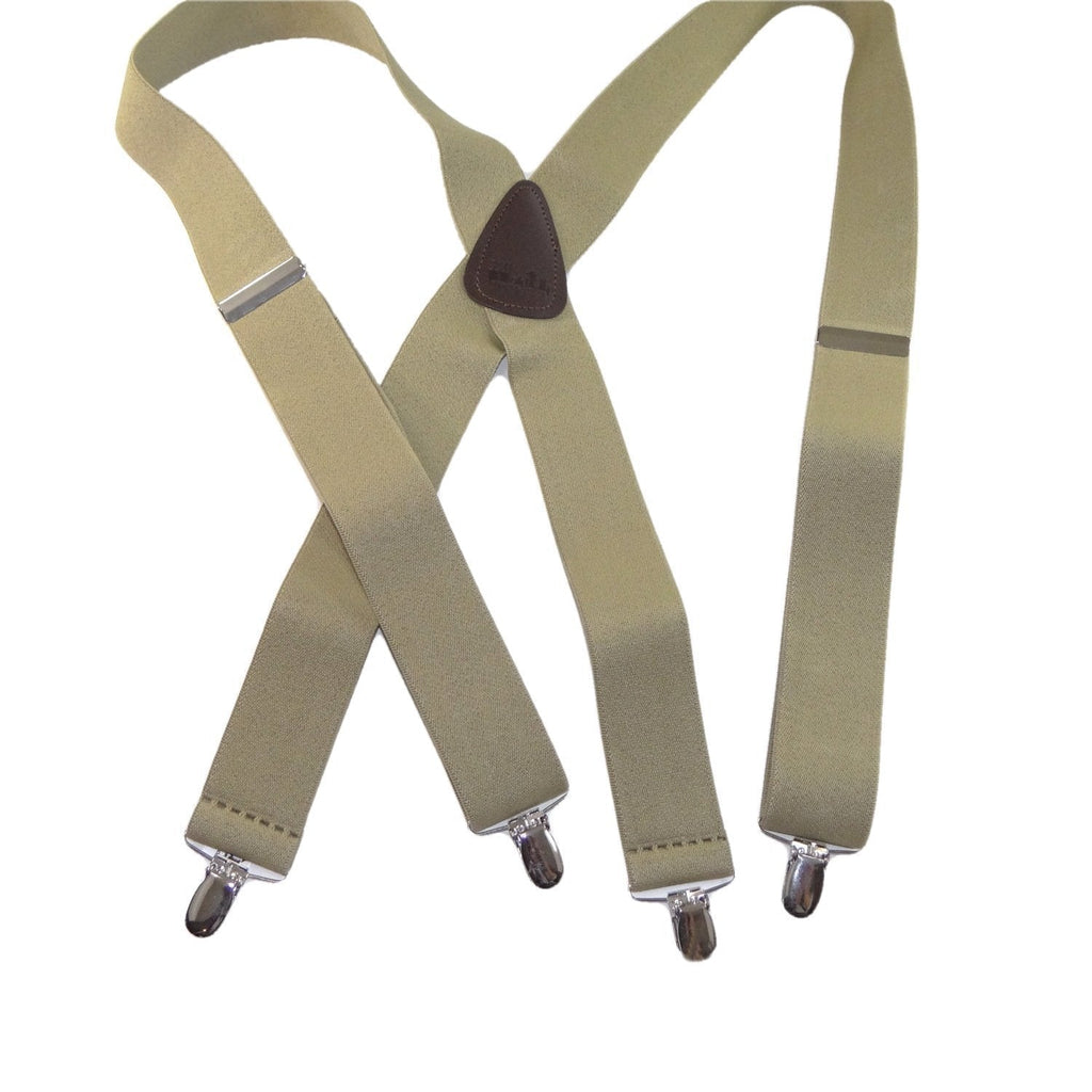 [Australia] - Holdup USA Made Classic tan XL suspender 1 1/2" wide 54" long with patented silver clips 