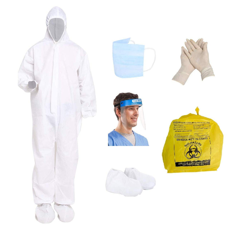 [Australia] - Tyvek Disposable Suit by Dupont with Elastic Wrists, Ankles and Hood (Medium) Medium 