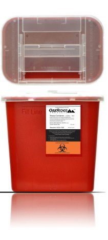 [Australia] - OakRidge Products 2 Gallon Size | Sharps Disposal Container | Holds hundreds of needles | Approved for home use 