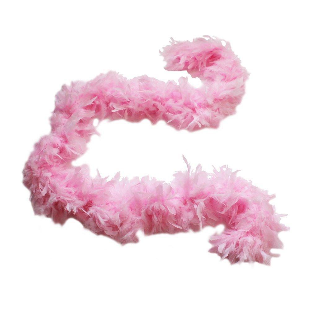 [Australia] - Cynthia's Feathers 100g 74" Turkey Chandelle Feather Boas 30 Color & Patterns Baby Pink 