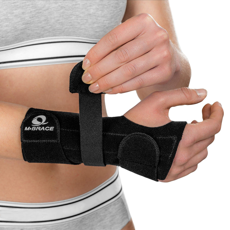 [Australia] - M-Brace AIR V-134RR Wrist Splint Right Regular, Black, Carpal Tunnel Relief Brace Mbrace Air, Wrist Wraps, Wrist Bands, Wrist Support, Wrist Splint Easily Adjustable for Perfect Tension, Breathable 