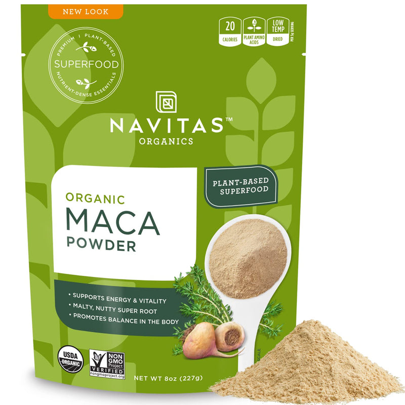 [Australia] - Navitas Organics Maca Powder, 8 oz. Bag, 45 Servings — Organic, Non-GMO, Low Temp-Dried Gluten-Free 