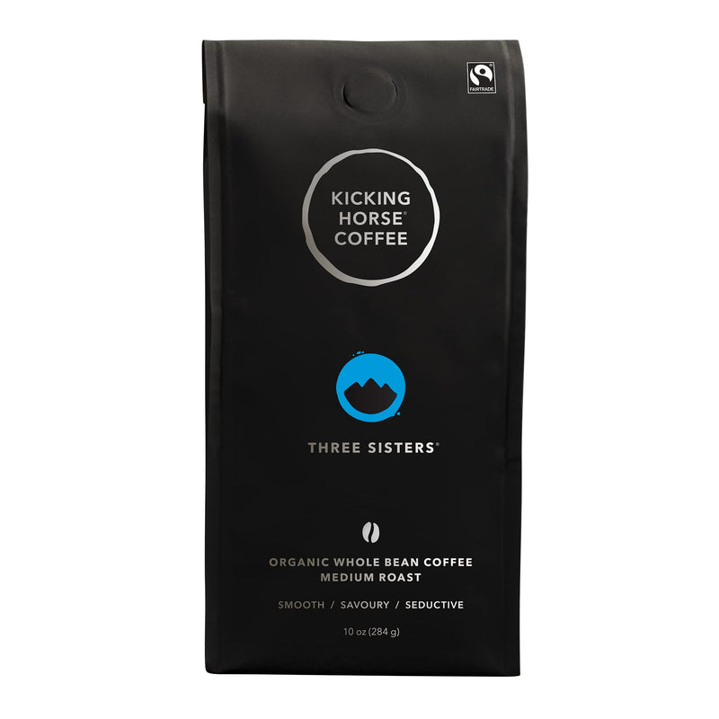 [Australia] - Kicking Horse Coffee, Three Sisters, Medium Roast, Whole Bean, 10 Oz - Certified Organic, Fairtrade, Kosher Coffee 