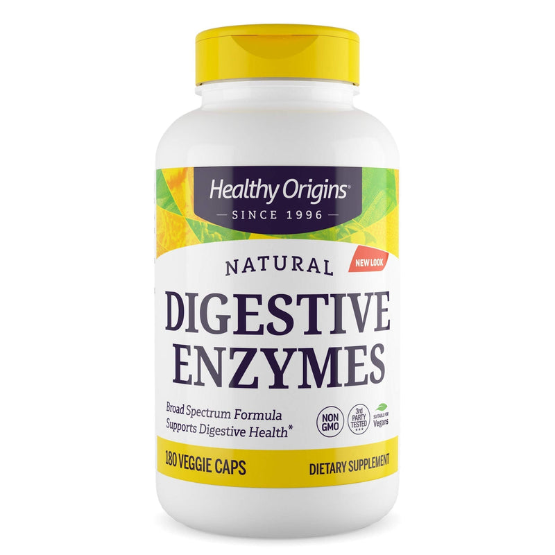 [Australia] - Healthy Origins Digestive Enzymes (Broad Spectrum, Non-GMO), 180 Veggie Caps, White 180 Count (Pack of 1) 