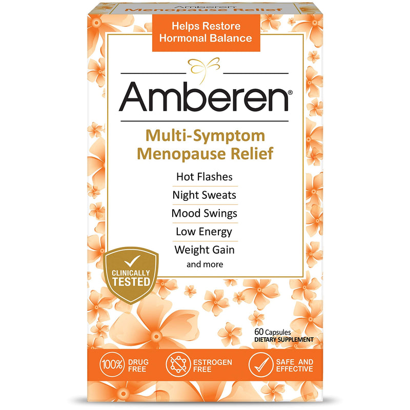 [Australia] - Amberen: Safe Multi-Symptom Menopause Relief. Clinically Shown to Relieve 12 Menopause Symptoms: Hot Flashes, Night Sweats, Mood Swings, Low Energy and More. 1 Month Supply 30 Day Supply 