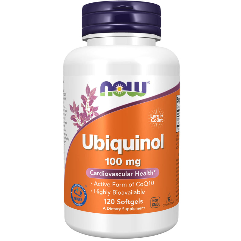 [Australia] - NOW Supplements, Ubiquinol 100 mg, High Bioavailability (the Active Form of CoQ10), 120 Softgels 