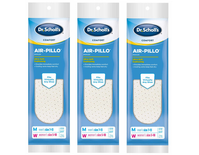 [Australia] - Dr. Scholl's Insoles Air-Pillo Cushioning - 3 Pairs (Men's Sizes 7-13 & Women's Sizes 5-10) 