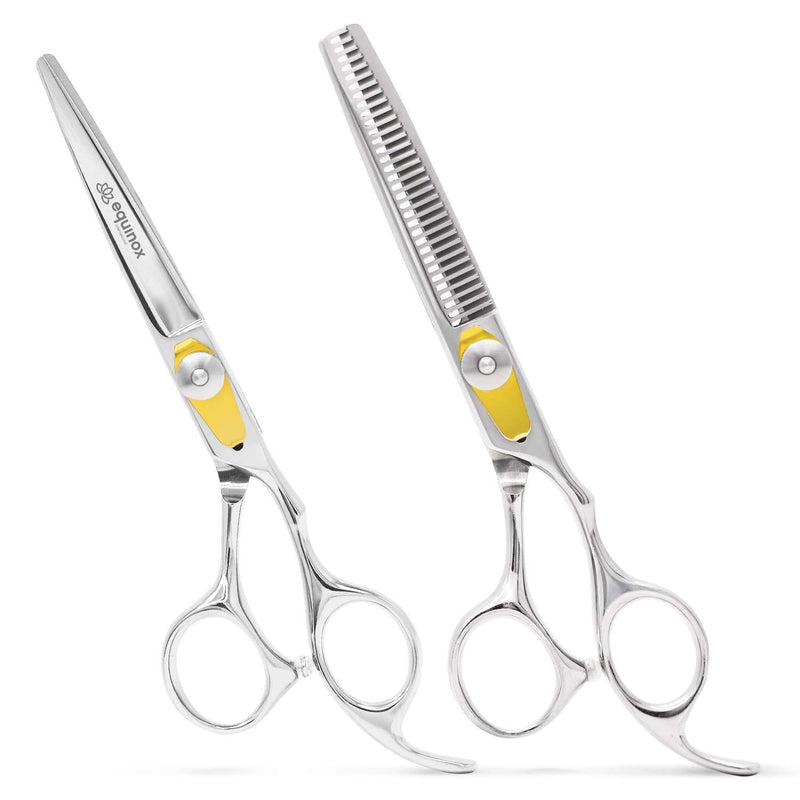 [Australia] - Equinox Professional Razor Edge Series - Barber Hair Cutting and Thinning/Texturizing Scissors/Shears Set - 6.5 Inches Hair Cutting Scissors Kit 