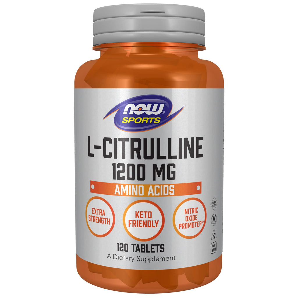 [Australia] - NOW Sports Nutrition, L-Citrulline, Extra Strength 1,200 mg, Amino Acid, 120 Tablets 