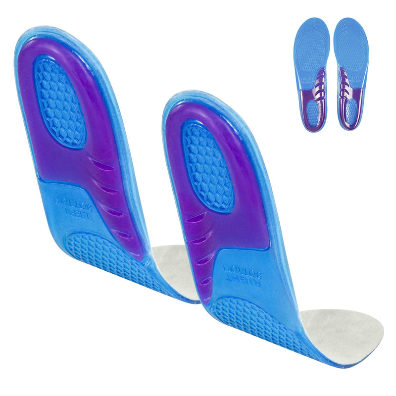 [Australia] - Envelop Gel Insoles - Shoe Inserts for Walking, Running, Hiking - Full Length Orthotics for Men, Women - Cushion Soles for Heels, Arch Support, Plantar Fasciitis, Massaging Flat Feet - Fits Work Boots Small (Pack of 2) 
