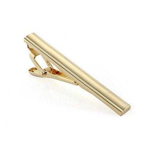 [Australia] - Wowlife Metal Tone Simple Necktie Tie Bar Clasp Clip Practical Decor (Gold) Gold 