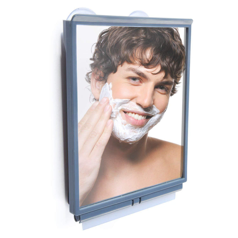 [Australia] - ToiletTree Products Travel/Dorm Fogless Shower Shaving Bathroom Mirror with Squeegee and Travel Bag, Travel, Gray 