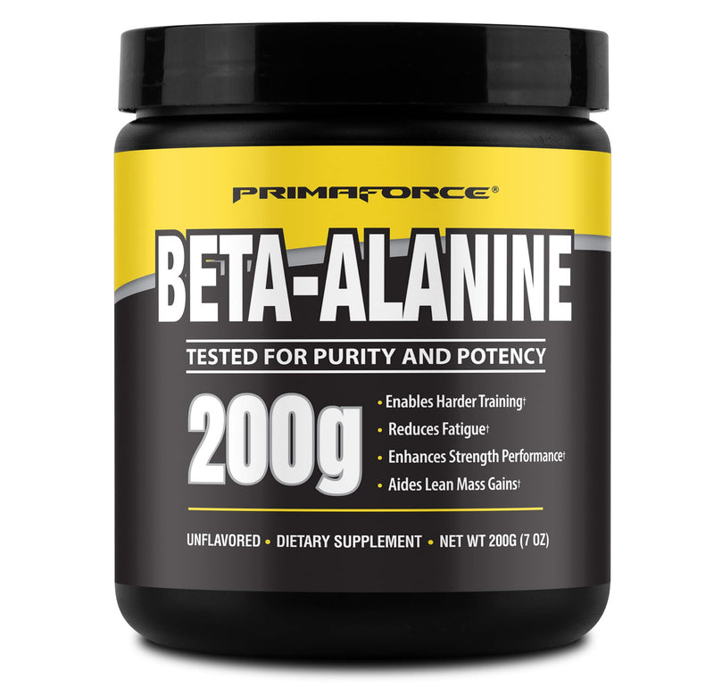 [Australia] - PrimaForce Beta Alanine Powder, Unflavored, 200 Grams - Gluten Free, Non-GMO Supplement for Men and Women - Supports Lean Muscle Gain and Aids Recovery 