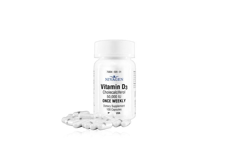 [Australia] - Nivagen Pharmaceuticals Inc Vitamin D3 50,000 IU (100) 100 Count (Pack of 1) 