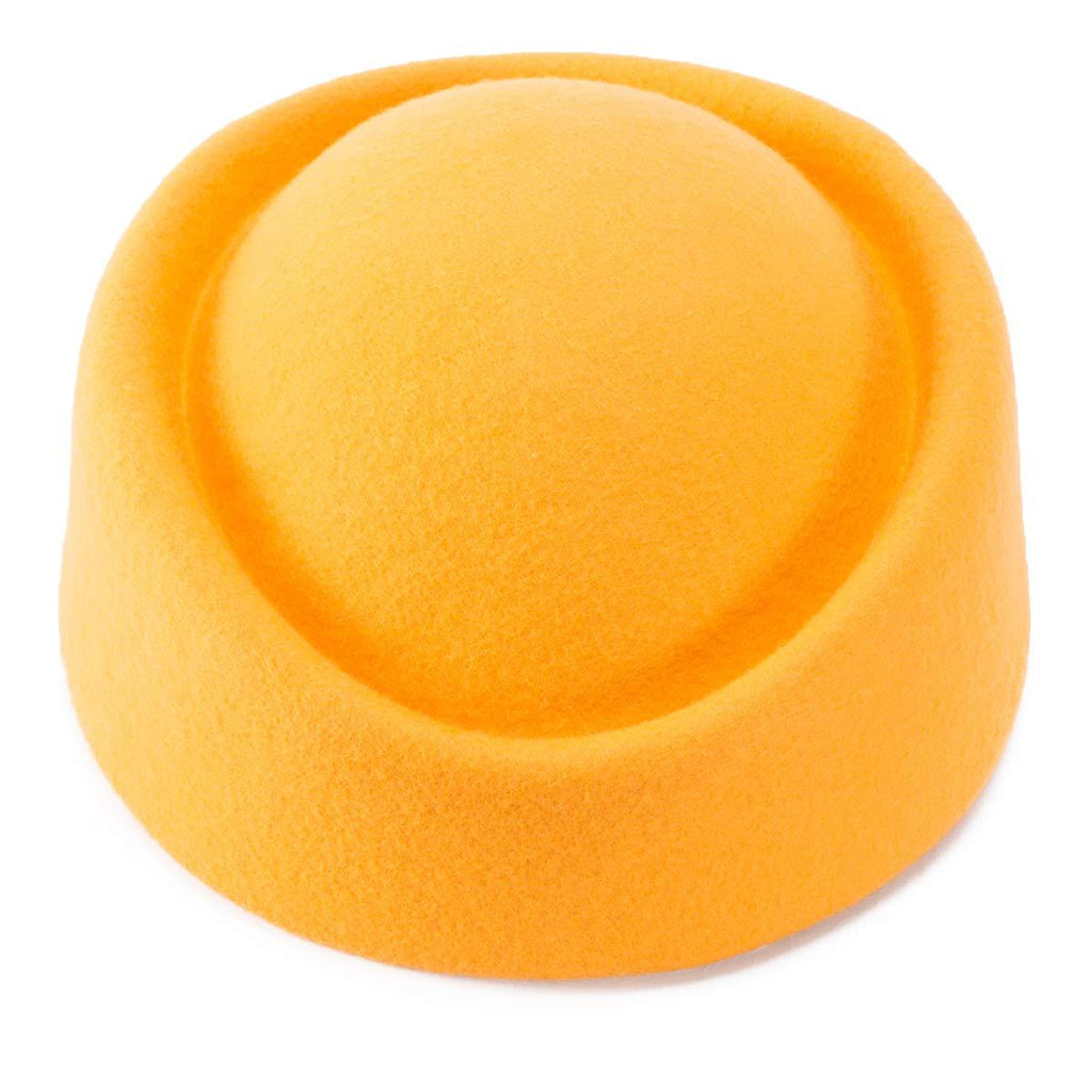 [Australia] - Lawliet Cocktail Fascinator Base Wool Air Hostesses Pillbox Hat Millinery Making A139 Yellow 