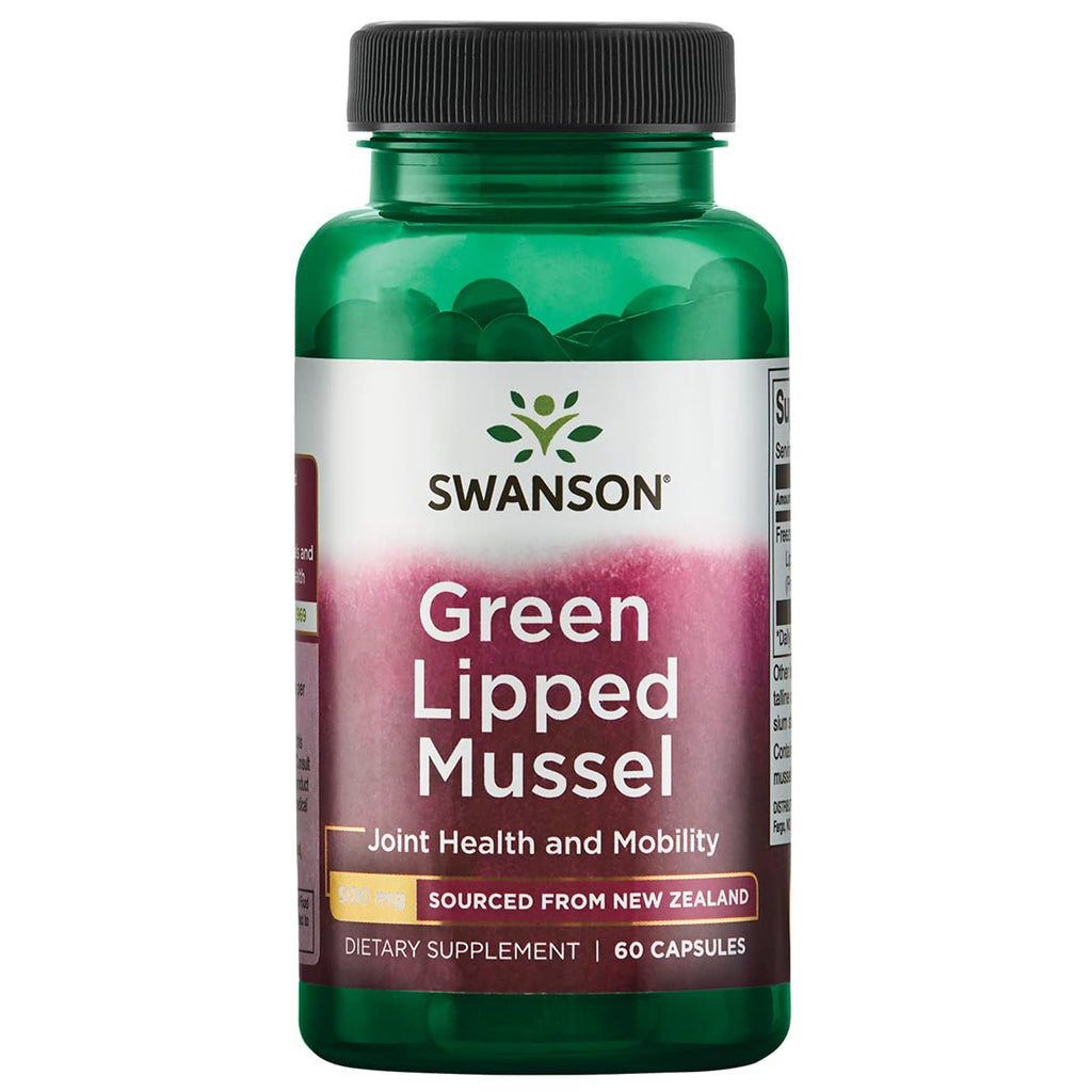 [Australia] - Swanson Green Lipped Mussel (Freeze Dried) New Zealand Joint Health Supplement 500 mg 60 Capsules 1 