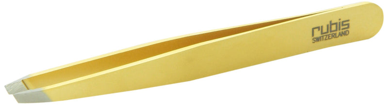 [Australia] - Rubis Switzerland Slanted Tip Tweezer, Gold 