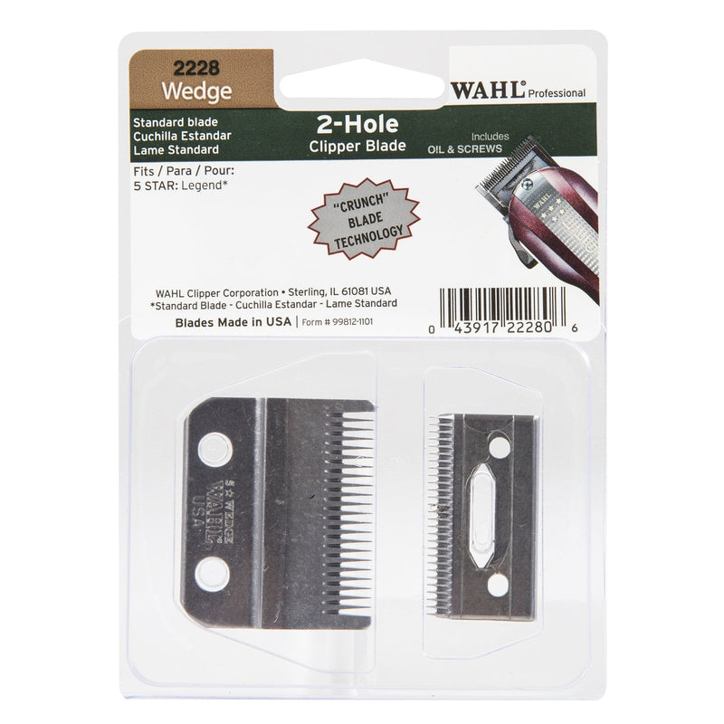 [Australia] - Wahl Professional Wedge 2 Hole Standard Clipper Blade #2228 – Designed for The 5-Star Legend – Includes Oil, Screws, and Instructions. 