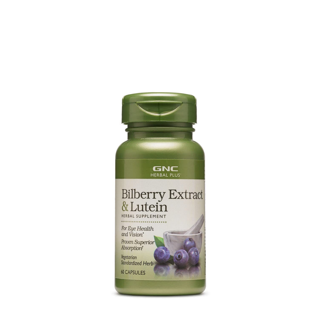 [Australia] - GNC Herbal Plus Bilberry Extract and Lutein, 60 Capsules, Herbs, Provides Eye Health and Vision Support 