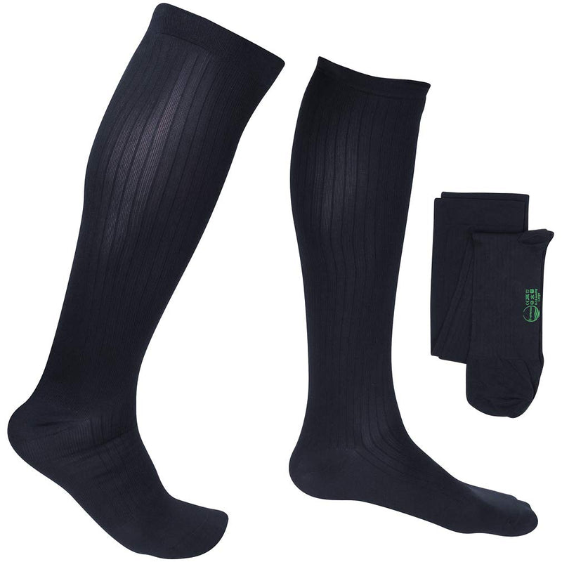 [Australia] - EvoNation Men’s Knee High 8-15 mmHg Graduated Compression Socks – Mild Pressure Compression Garment Navy Blue Medium (1 Pair) 