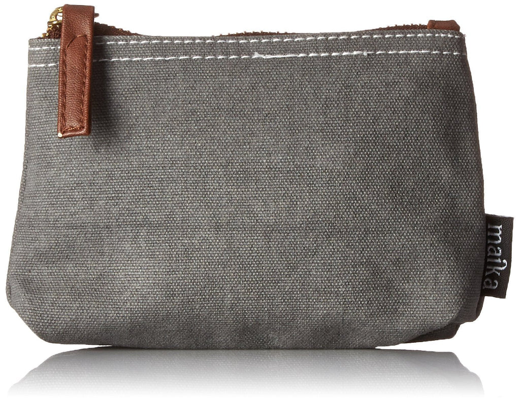 [Australia] - Maika Cosmetic Bag Pouch Waxed Ash, Small 