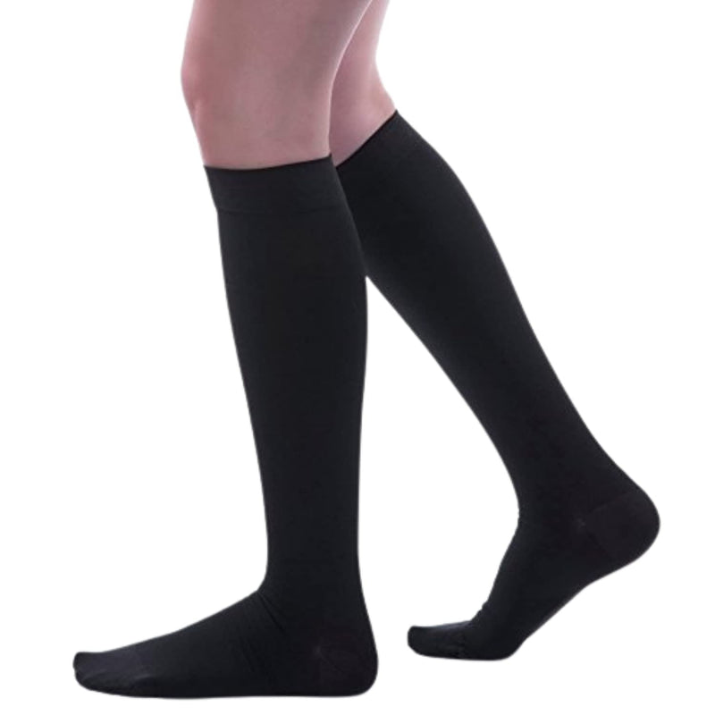 [Australia] - Allegro 30-40 mmHg Surgical 300/301 Knee High Medical Compression Stockings, Comfortable Support Garments Black Medium 