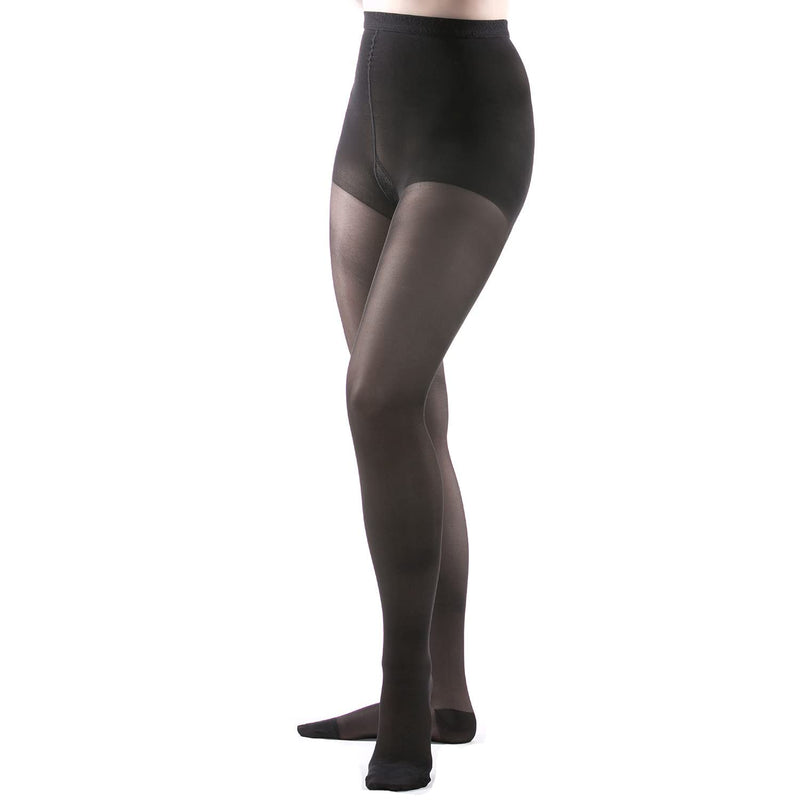 [Australia] - Allegro 15-20 mmHg Essential 15 Sheer Support Compression Pantyhose - Women's Compression Hose with Closed Toe for Support Medium Black 