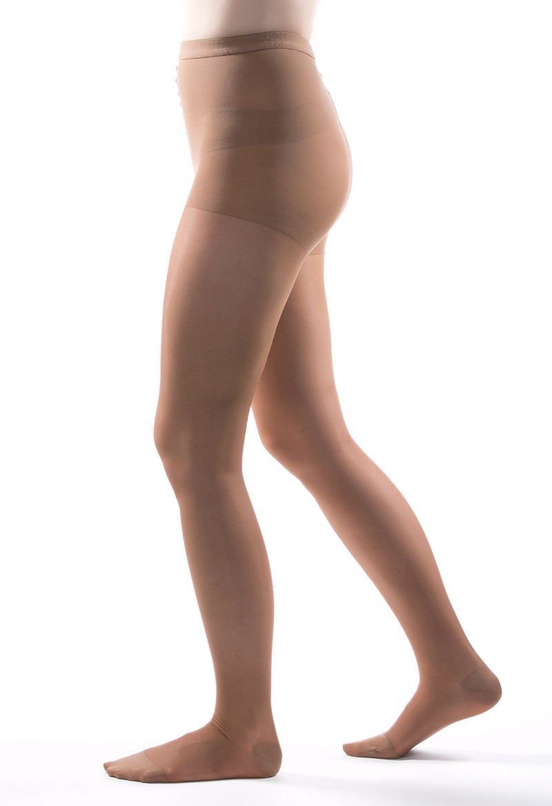 [Australia] - Allegro 20-30 mmHg Essential 33 Sheer Support Compression Pantyhose - Comfortable Women's Compression Hose with Closed Toe Queen Taupe 