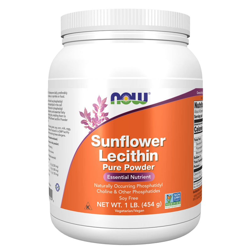 [Australia] - NOW Supplements, Sunflower Lecithin with naturally occurring Phosphatidyl Choline and Other Phosphatides, Powder, 1-Pound 