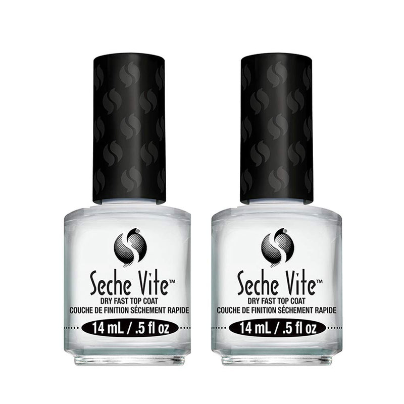 [Australia] - Seche Vite Dry Fast Top Coat for Nail Polish and Manicure (2 pack, 0.5 oz) 