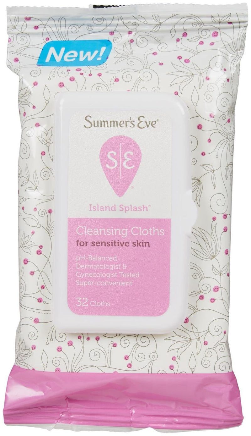 [Australia] - Summer's Eve Cleansing Cloths Soft Pack, Island Splash, 32 Count 